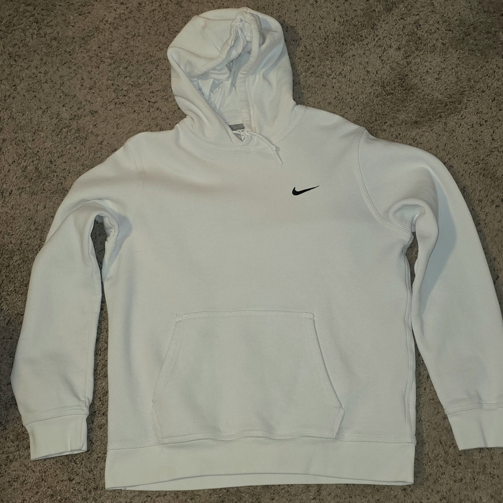 Nike Men's Hoodie in White with Black Logo